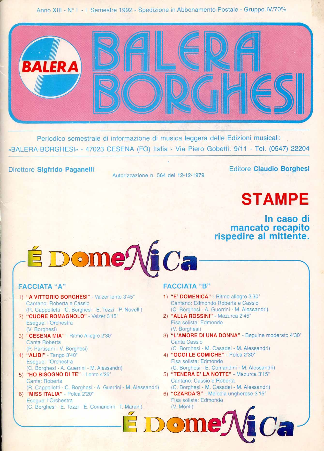 A Vittorio Borghesi: valzer lento